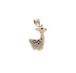 SEAR-005 Crystal Lamb Christmas Earring Charm