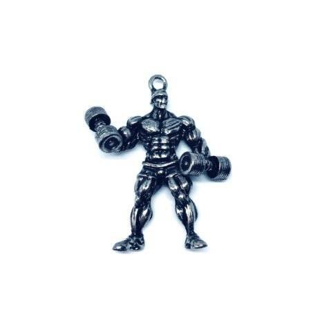 Body Builder Fitness Necklace Charm